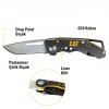 CAT DA980010 Kemer Askı Kancalı Katlanabilir 12CM Paslanmaz Çelik Kamp Çakısı