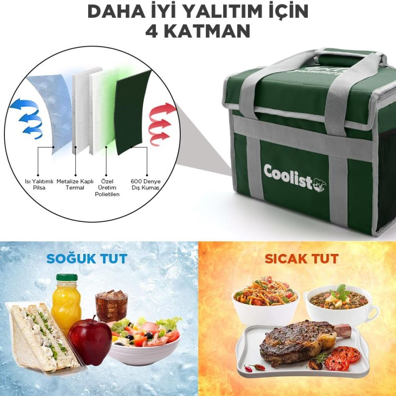 Coolist CL26G 26 Litre Katlanabilir Termos Bez Çanta / Buzluk