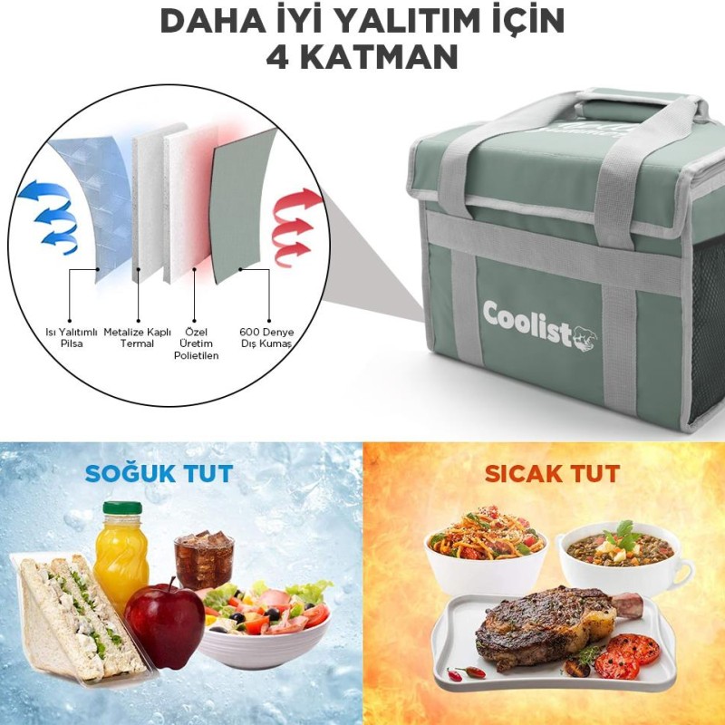 Coolist CL26LG 26 Litre Katlanabilir Termos Bez Çanta / Buzluk
