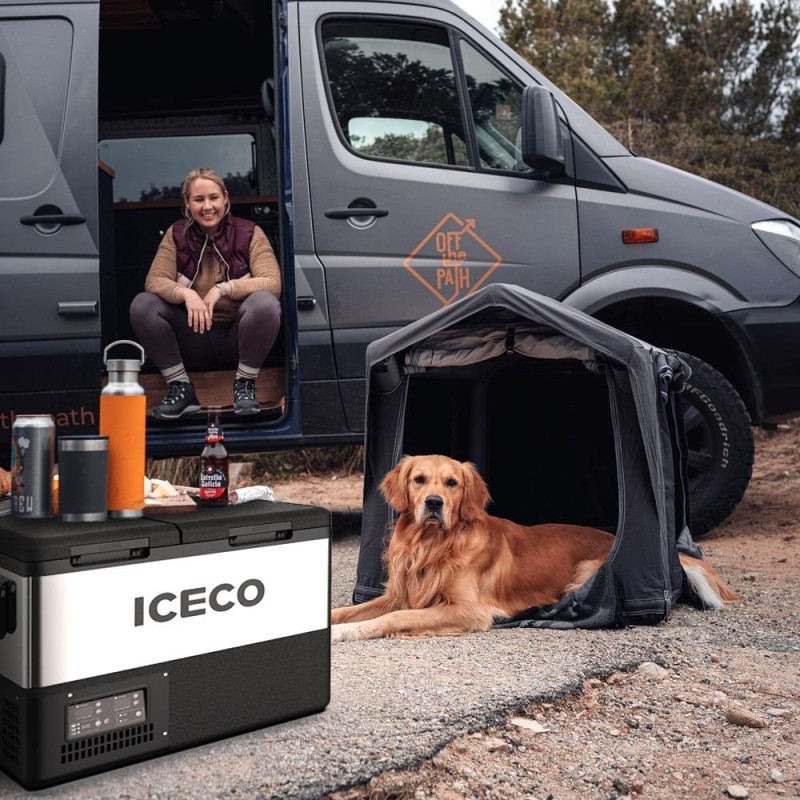 ICECO TCD45 12/24Volt 45 Litre Çift Bölmeli Outdoor Kompresörlü Oto Buzdolabı/Dondurucu