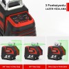 KOBB KBL32G Profesyonel Li-ion Yatay 360° ve Dikey Otomatik Hizalamalı Yeşil Nokta Şakül ve Yeşil Çapraz Çizgi Lazer
