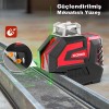 KOBB KBL32G Profesyonel Li-ion Yatay 360° ve Dikey Otomatik Hizalamalı Yeşil Nokta Şakül ve Yeşil Çapraz Çizgi Lazer