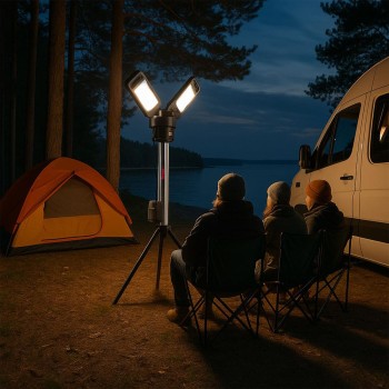 Kress KUF09.9 20Volt 2000/4500 Lümen Profesyonel Kule Tipi Teleskopik Katlanabilir LED Projektör (Akü Dahil Değildir)