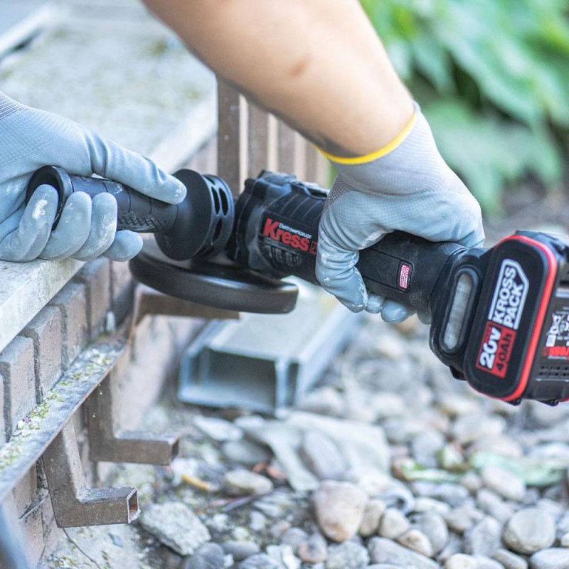Kress KUH10.91 20Volt 125mm Kömürsüz Profesyonel Şarjlı Devir Ayarlı Avuç Taşlama (Akü Dahil Değildir)