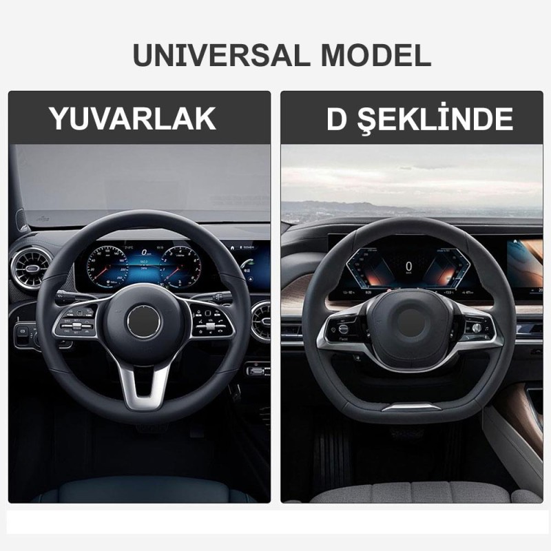 Michelin MC1003NAZ Premium Suni Deri Direksiyon Kılıfı MAVİ