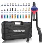 WORKPRO WP200532 400mm INC/MM Ağır Hizmet Kollu Somun Perçinleme Tabancası + 185 Adet Perçin