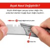 WORKPRO WP211016 Paslanmaz Çelik Gövde Katlanır Rötuş Maket Bıçağı