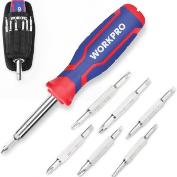 WORKPRO WP221306 15-IN-1 Çok Fonksiyonlu Değişken Uçlu Profesyonel Tornavida Seti + Bel Askı Kılıfı