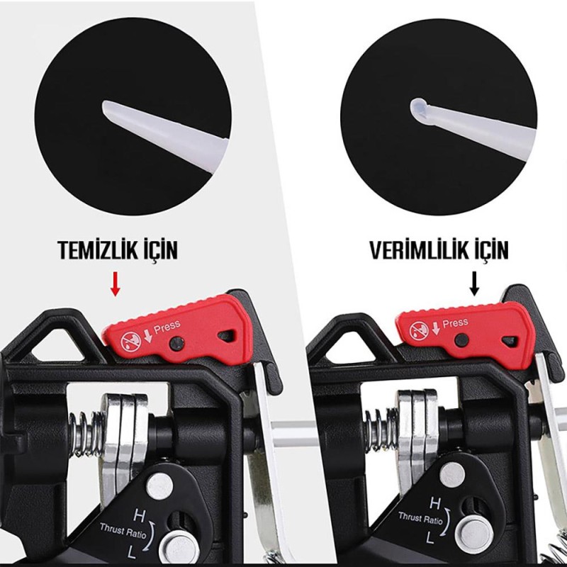 WORKPRO WP224001 230mm Ağır Hizmet Tipi Metal Silikon/Mastik Tabancası