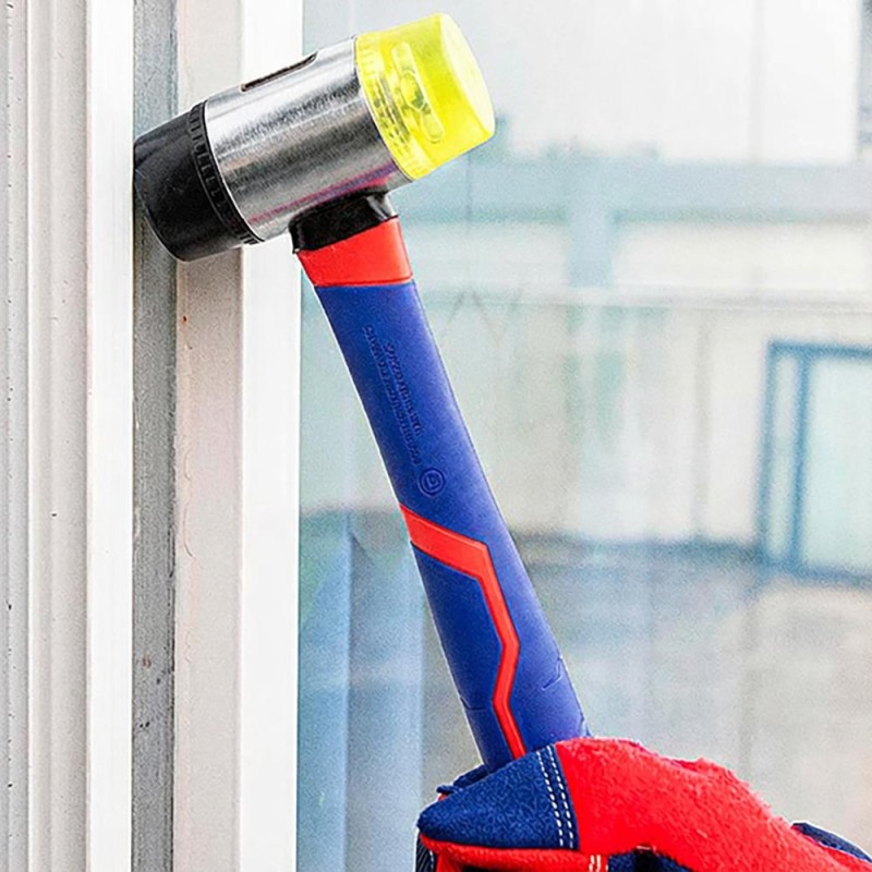 WORKPRO WP241036 40mm Fiberglas Saplı Çift Başlı Hassas Lastik Çekiç