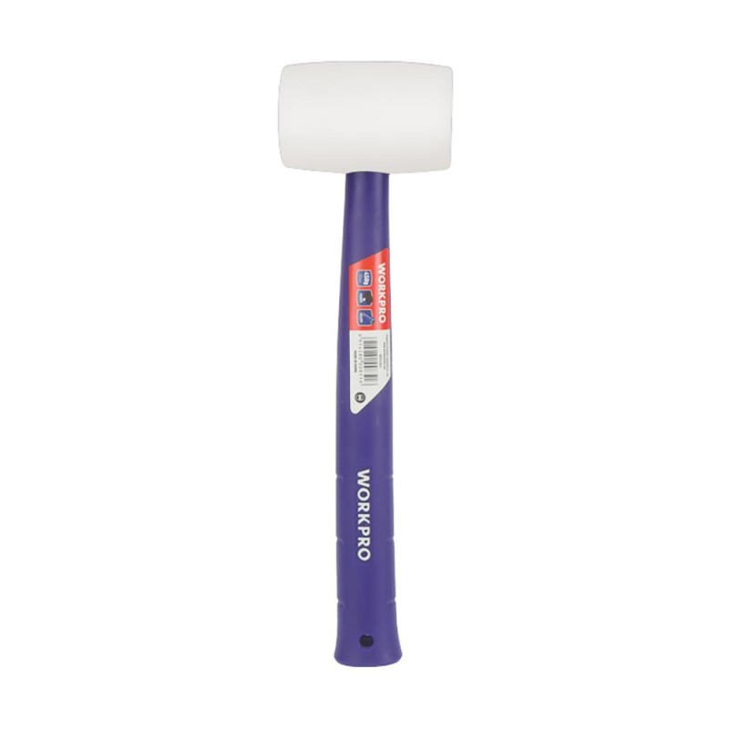 WORKPRO WP241040 57mm 450Gr PVC PP Saplı Beyaz Kauçuk Tokmak