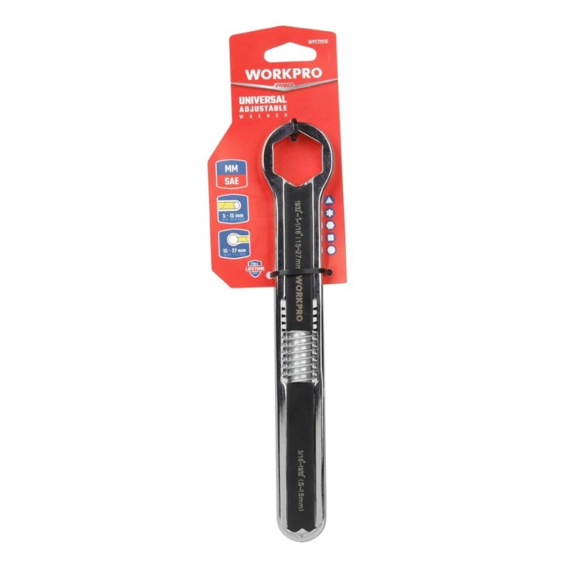 WORKPRO WP272016 5/27mm CR-V Üniversal Ayarlanabilir Çift Başlı Anahtar