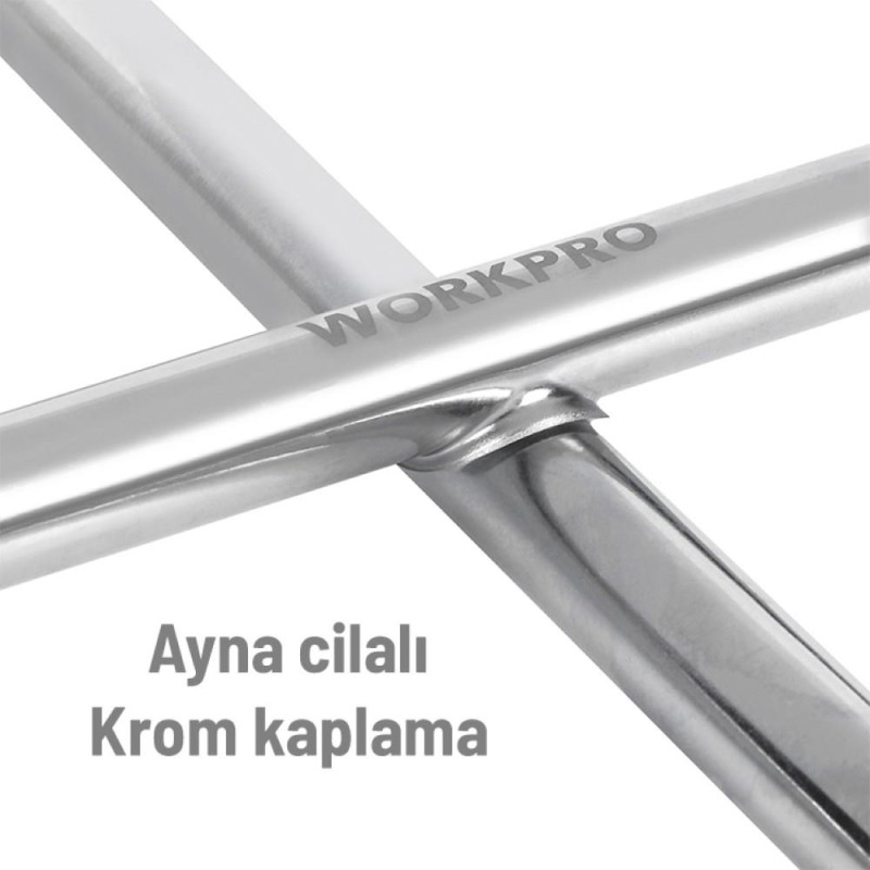 WORKPRO WP314005 17 19 21 23 Cr-V 400mm 4 Kollu Profesyonel Bijon Anahtarı