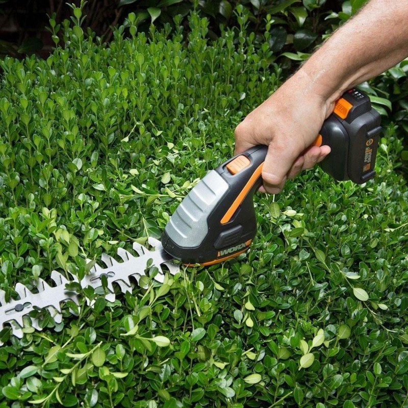 WORX WG801E.5 20Volt 2.0Ah. Li-ion Şarjlı Profesyonel Avuç İçi Çim Kesme, Çit Budama/Çapalama