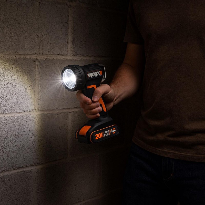 Worx WX025.9 20Volt 160/350 Lümen Profesyonel Çok Fonksiyonlu Led Fener (Akü Dahil Değildir)
