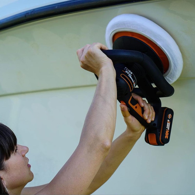 WORX WX856.9 20Volt 254MM Şarjlı Orbital Polisaj Makinesi (Akü Dahil Değildir)
